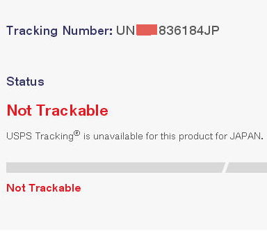 Status：Not Trackable